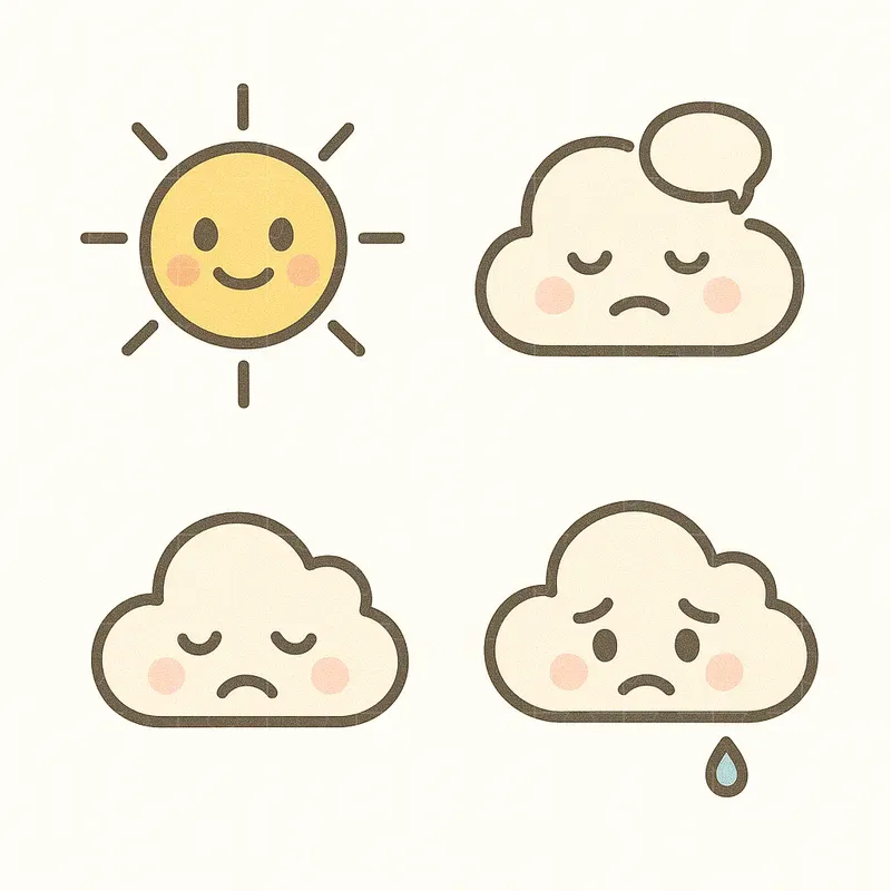 Minimal Cartoon Face Expressions