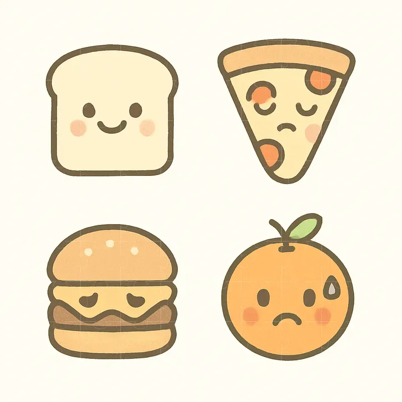 Minimal Cartoon Face Expressions