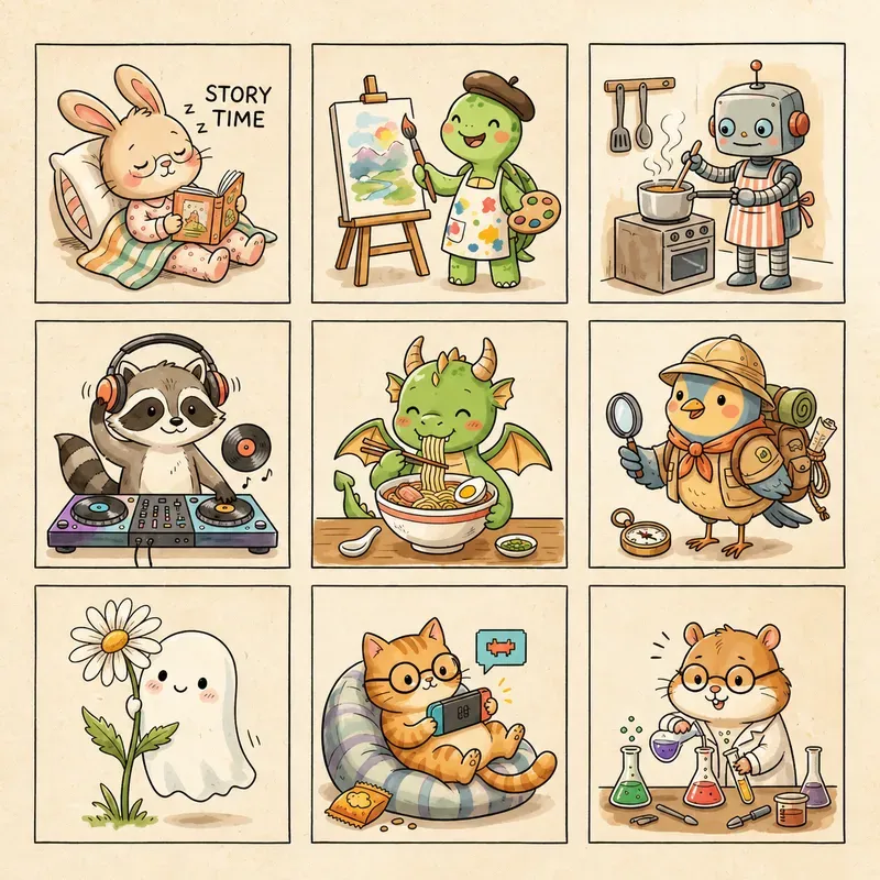 9 Unique Cute Cartoon Characters Cozy