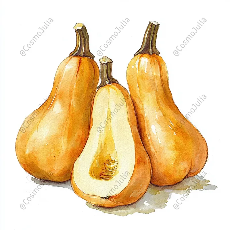 Autumn Harvest Watercolor Cliparts