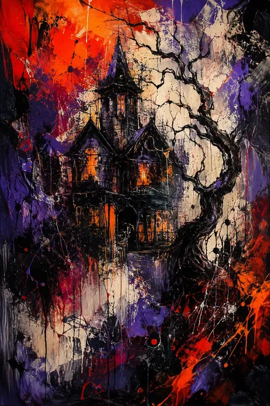 Premium Abstract Halloween Wall Art