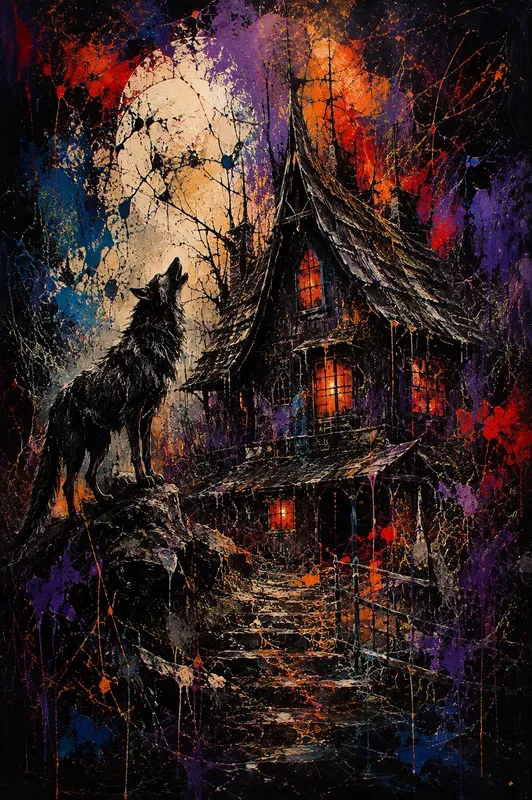 Premium Abstract Halloween Wall Art