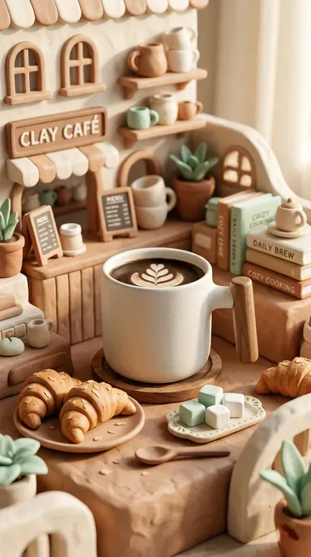 Cozy Morning Cafe Clay Studios