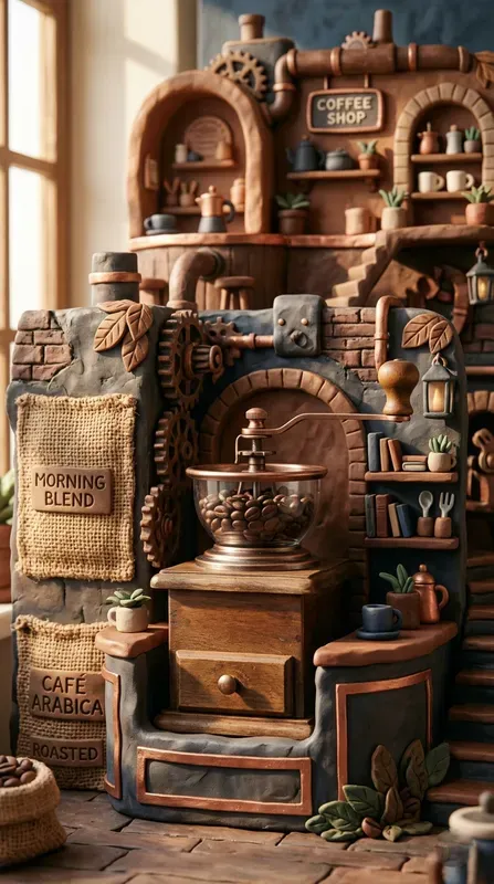 Cozy Morning Cafe Clay Studios