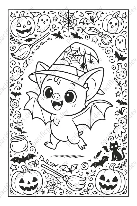 Kdp Halloween Cute Animal Coloring Pages