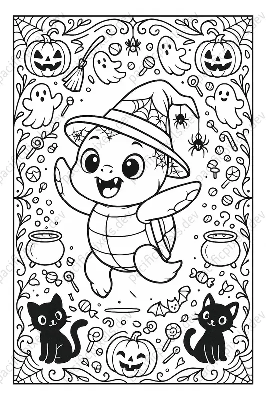 Kdp Halloween Cute Animal Coloring Pages