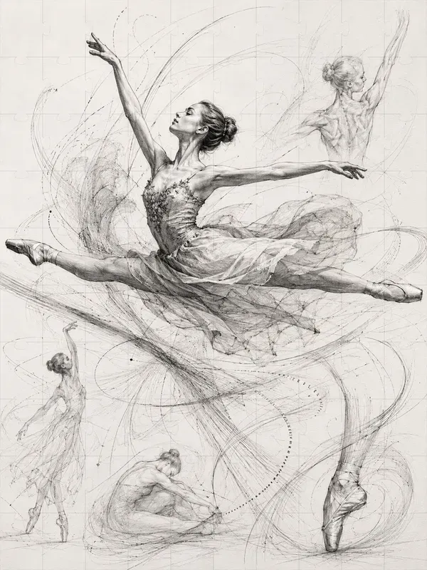 Dance In Motion Sketch Posters