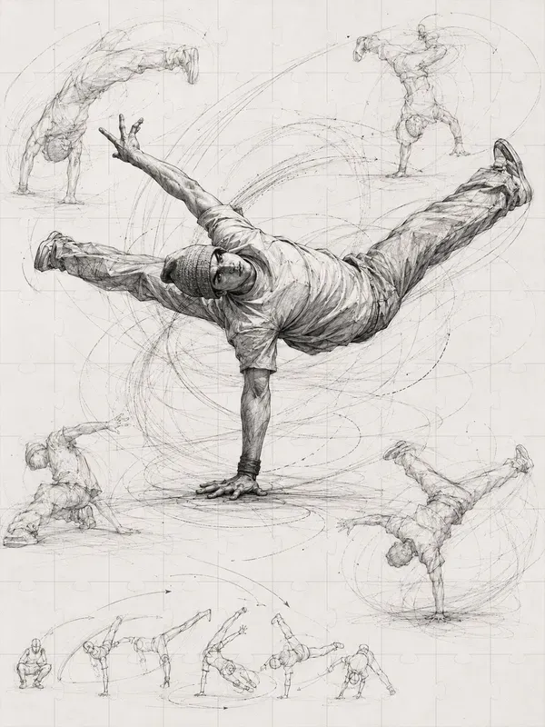 Dance In Motion Sketch Posters