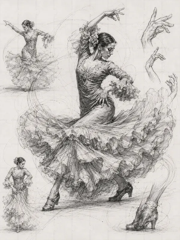 Dance In Motion Sketch Posters