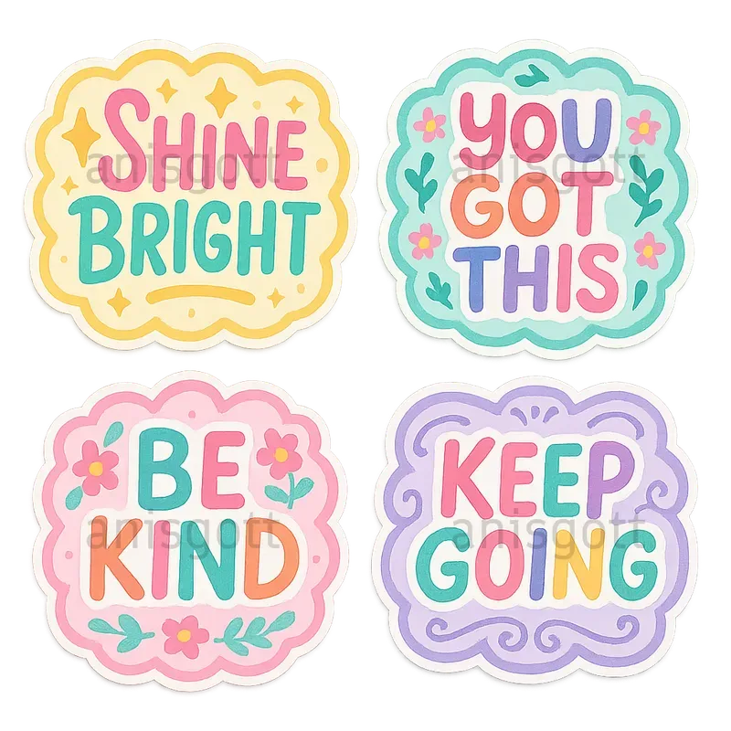 Cute Motivational Quotes Sticker Sets