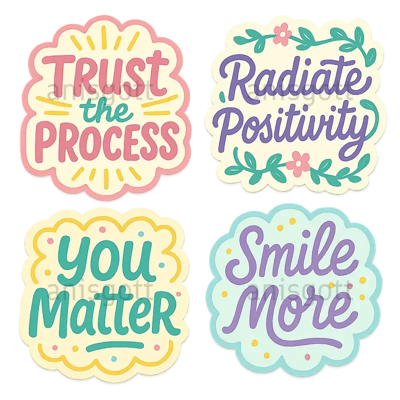 Cute Motivational Quotes Sticker Sets
