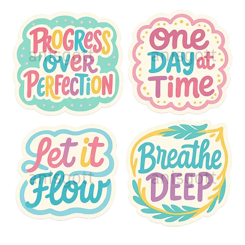 Cute Motivational Quotes Sticker Sets