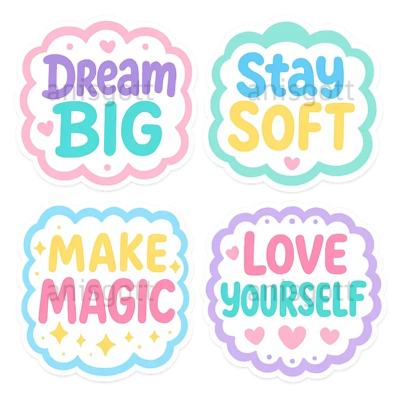 Cute Motivational Quotes Sticker Sets