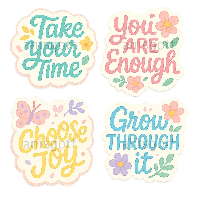 Cute Motivational Quotes Sticker Sets