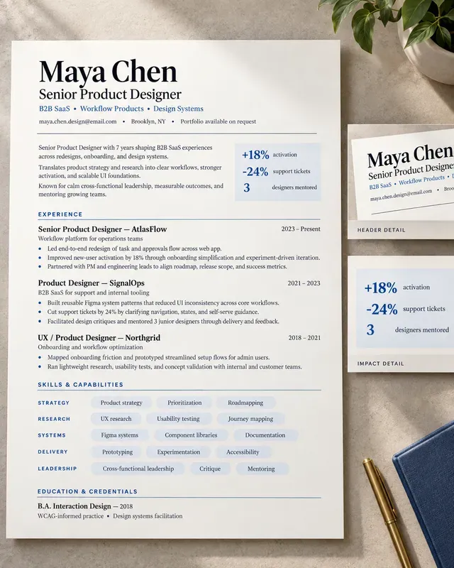 Onepage Resume Career Profiles