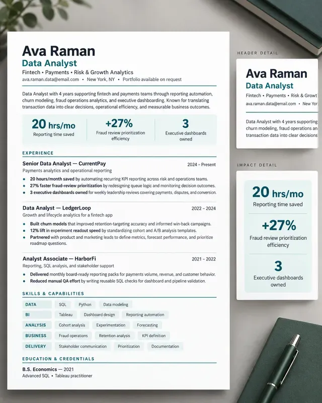 Onepage Resume Career Profiles
