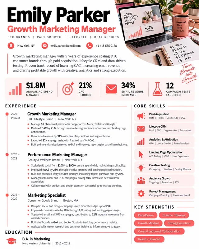 Onepage Resume Career Profiles