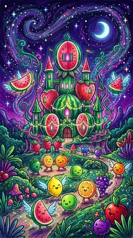 Magical Moving Fruit Kingdoms Art