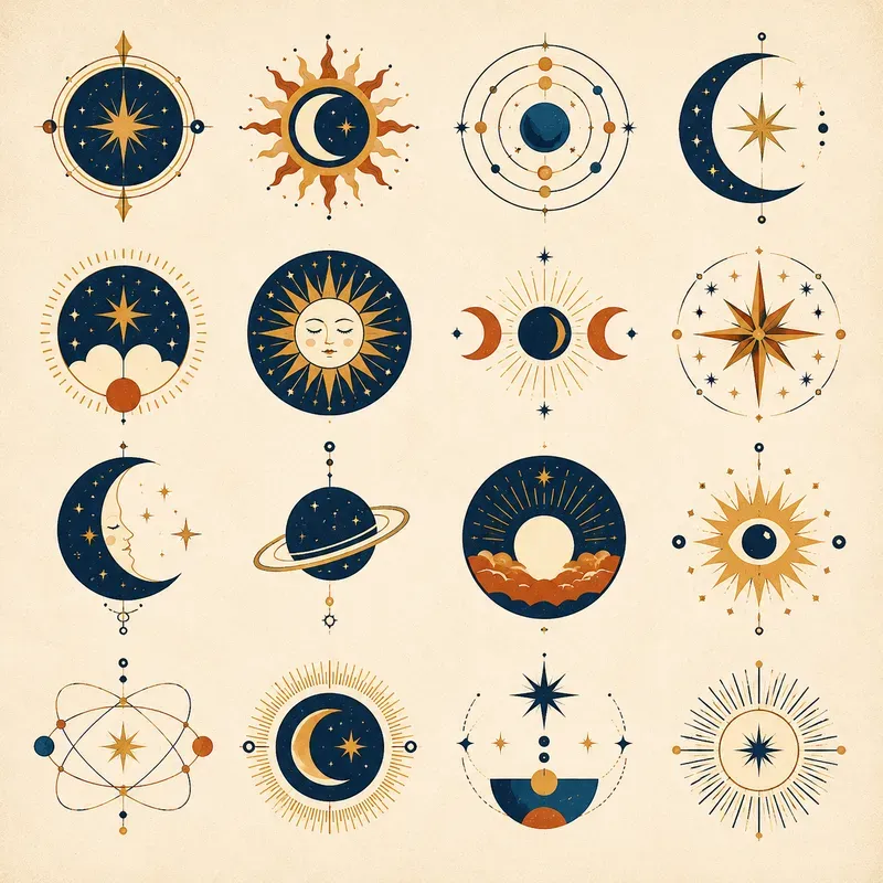 Retro Modular Symbol Grid Collections
