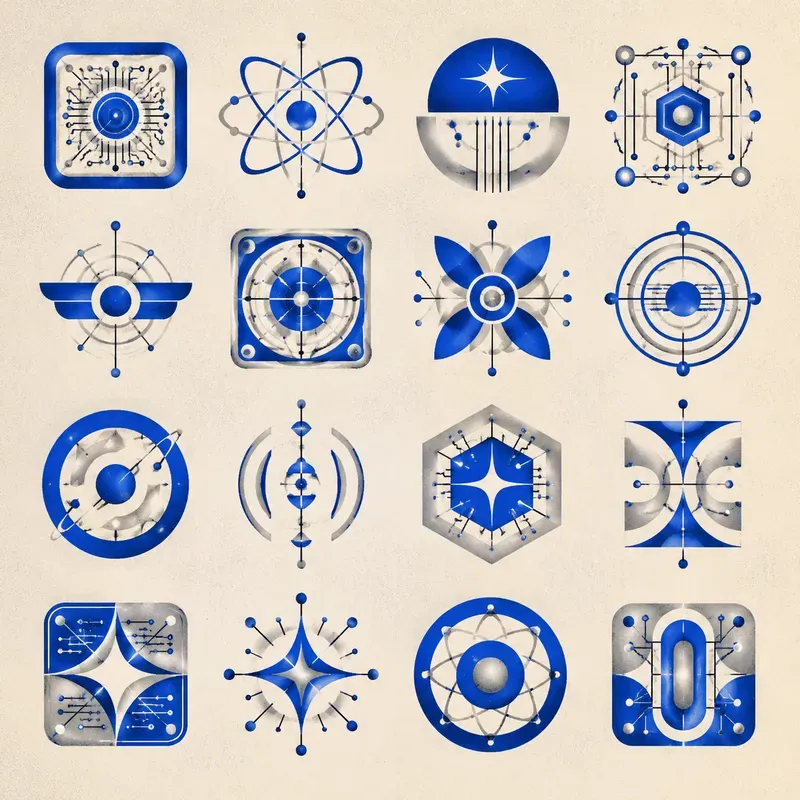 Retro Modular Symbol Grid Collections