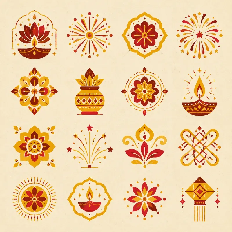 Retro Modular Symbol Grid Collections