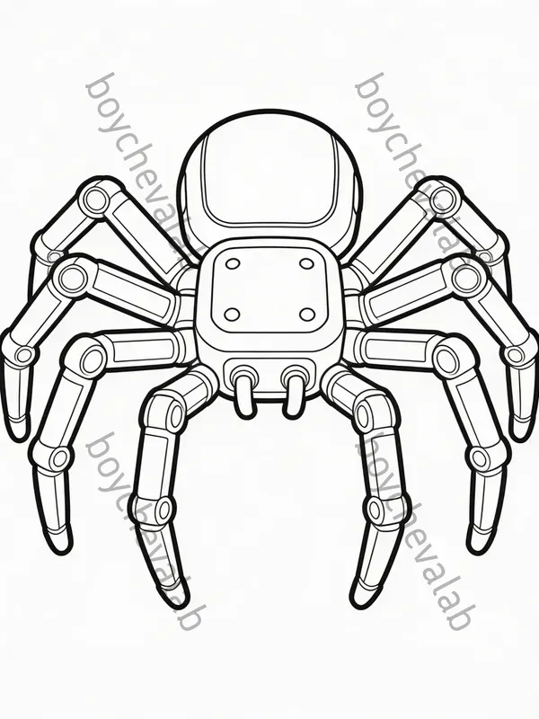 Futuristic Tech Vector Coloring Pages