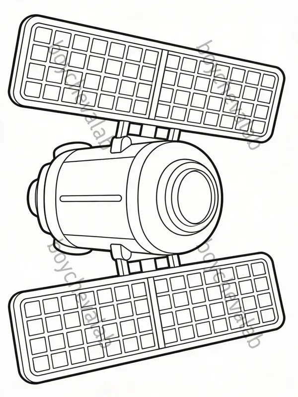 Futuristic Tech Vector Coloring Pages