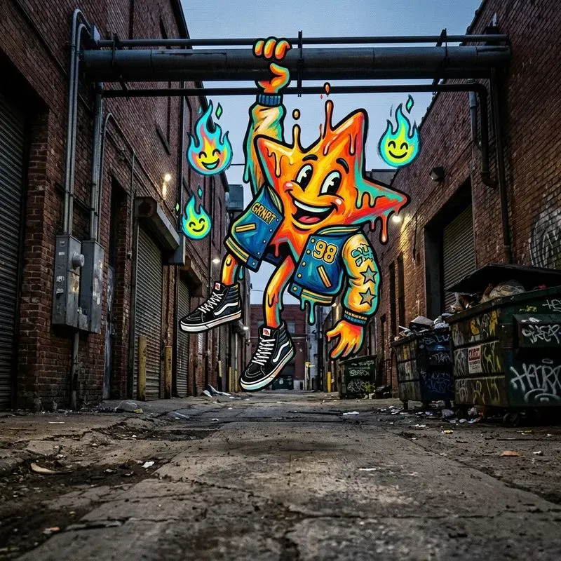 Mixedmedia Urban Cartoon Intervention Ps