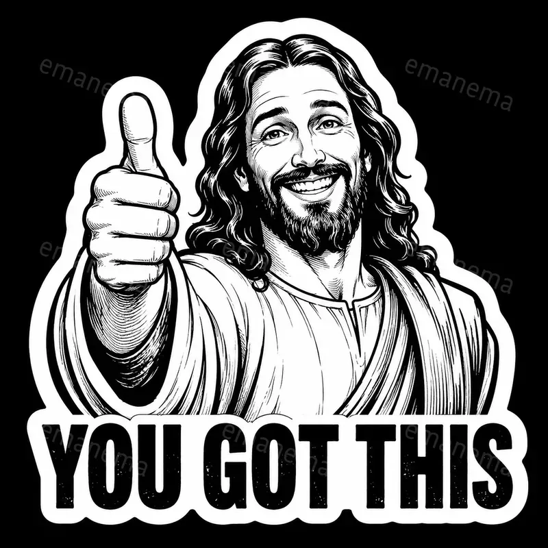 Humorous Jesus Christ Stickers
