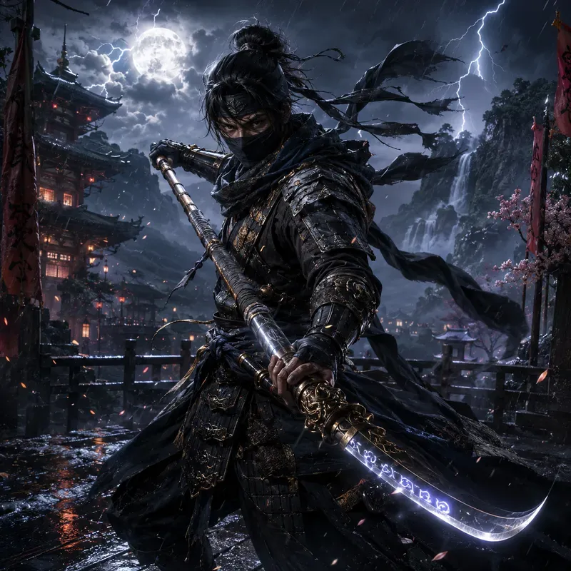 Epic Ninja Warriors With Weapons Mastery