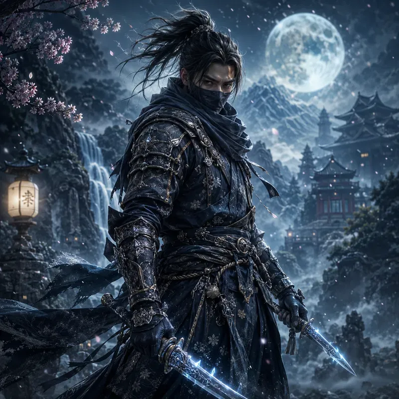 Epic Ninja Warriors With Weapons Mastery