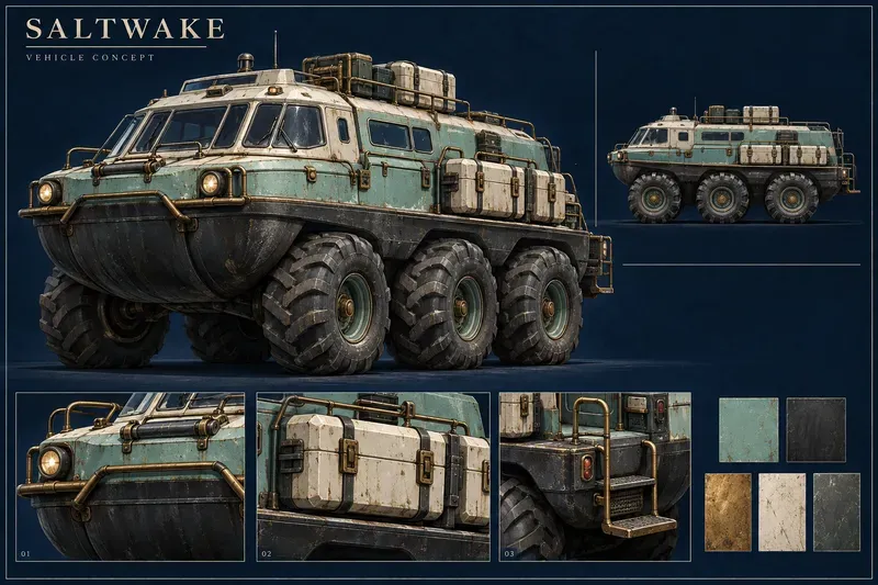 Survival Game Vehicle Concept Sheets