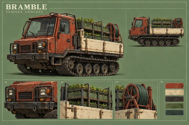 Survival Game Vehicle Concept Sheets