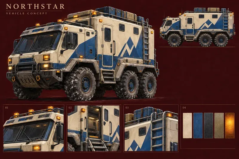 Survival Game Vehicle Concept Sheets