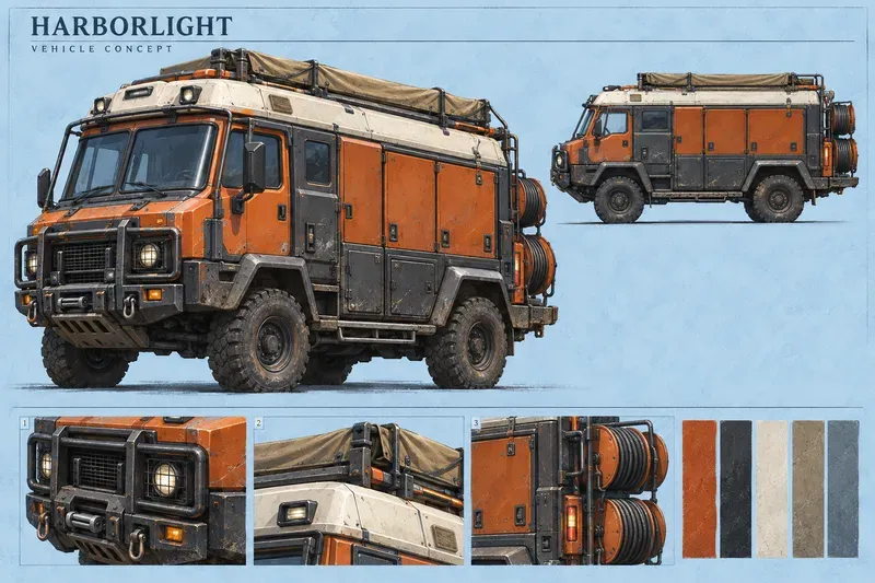 Survival Game Vehicle Concept Sheets