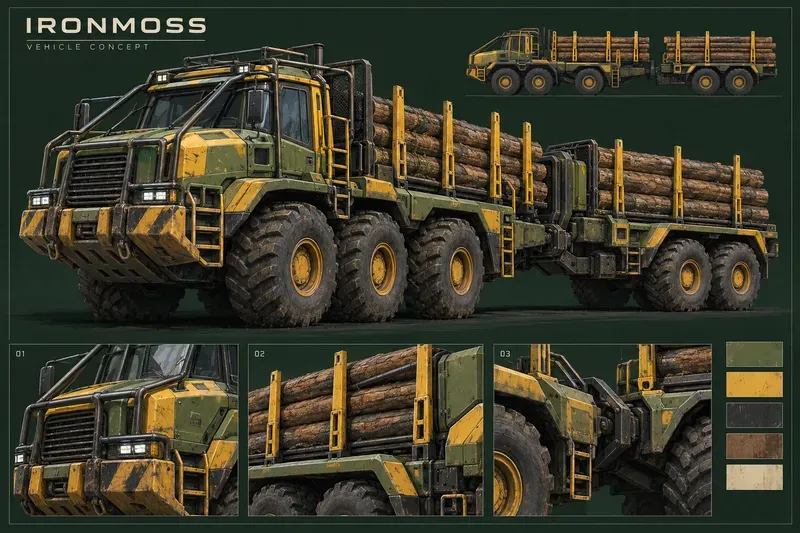 Survival Game Vehicle Concept Sheets
