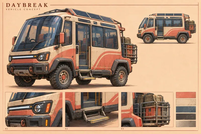 Survival Game Vehicle Concept Sheets