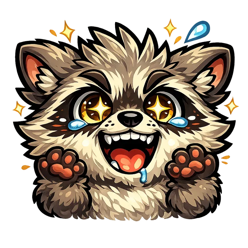 Streamer Raccoon Emote Packs