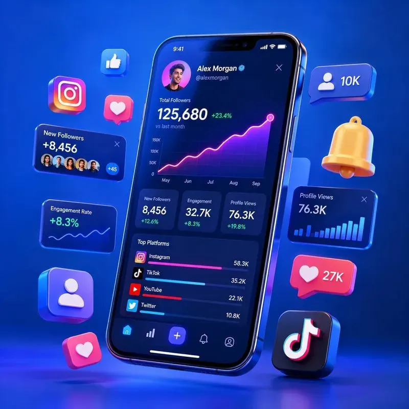 3D Social Media Growth Icon Packs