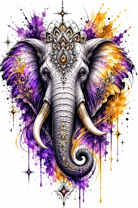 Watercolor Tattoo Flash Art Generator