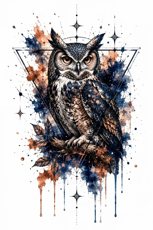 Watercolor Tattoo Flash Art Generator