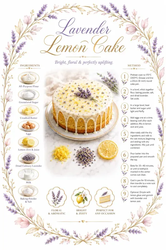 Lavender Recipe Infographic Generator