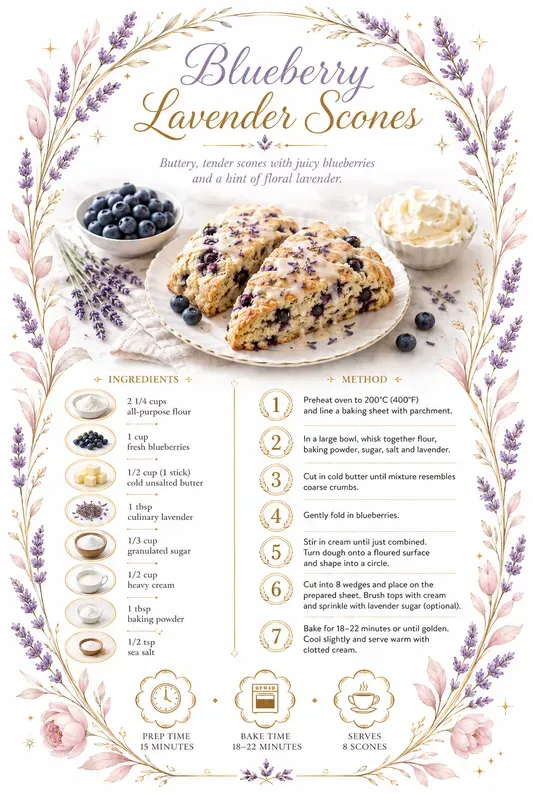 Lavender Recipe Infographic Generator
