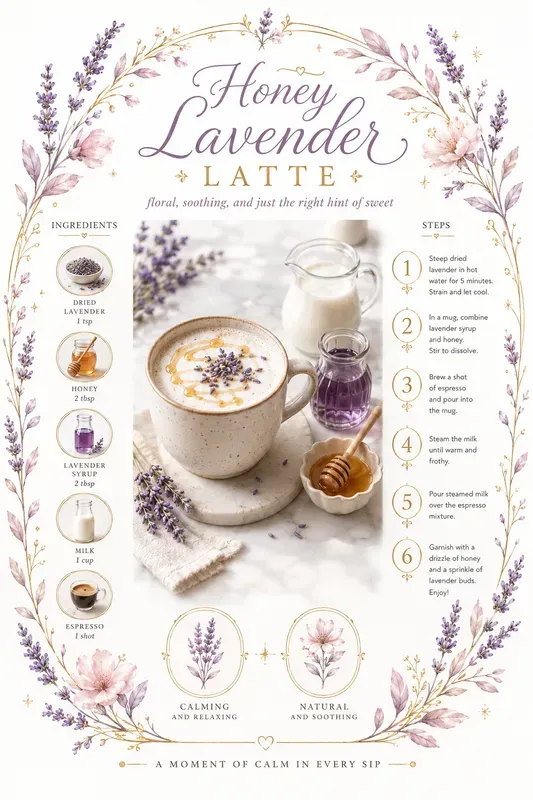 Lavender Recipe Infographic Generator