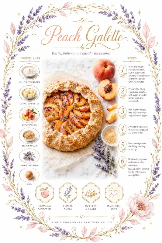 Lavender Recipe Infographic Generator