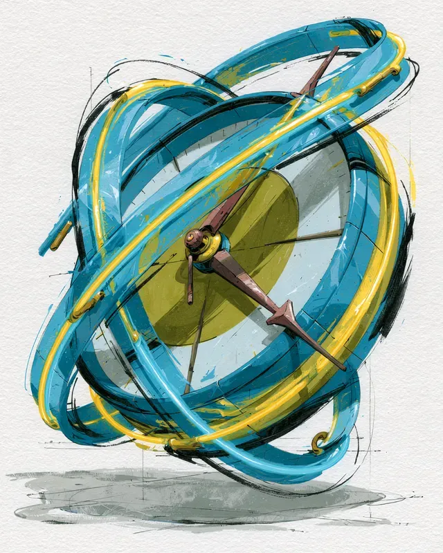 Neon Ribbon Graphic Fine Art