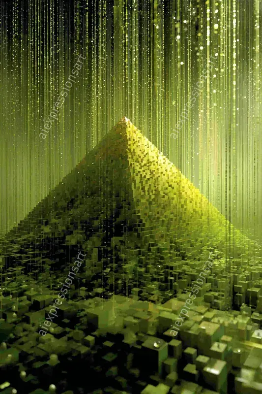 Cyberpunk Matrix Monument Simulations