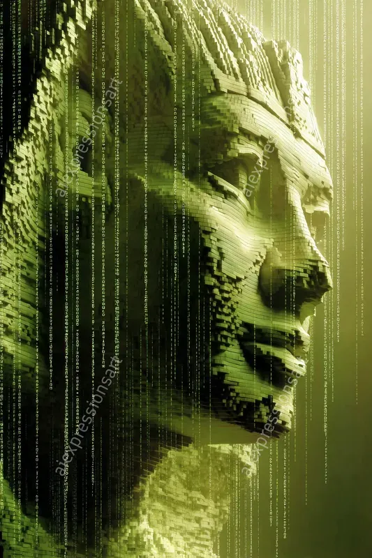Cyberpunk Matrix Monument Simulations