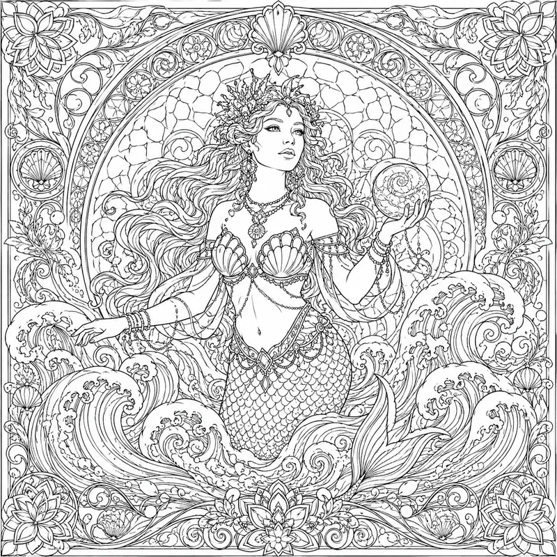 Intricate Art Nouveau Coloring Pages