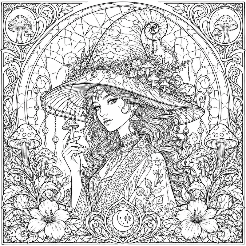 Intricate Art Nouveau Coloring Pages